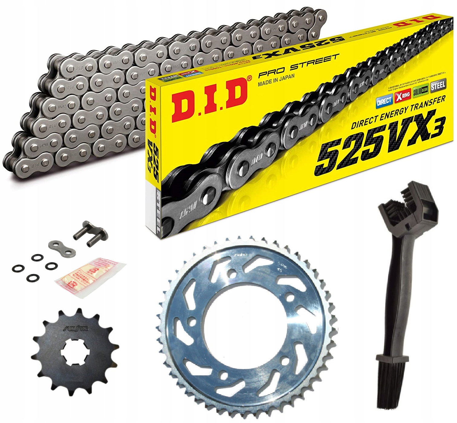 ZESTAW NAPĘD-OWY DID+SUN HONDA CRF1000 2016-2018