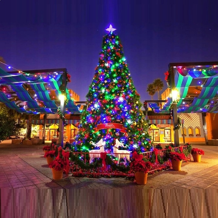 LAMPKI CHOINKOWE 200 LED MULTIKOLOR ZEWNĘTRZNE WEWNĘTRZNE PROGRAMATOR Liczba lampek 101 - 200