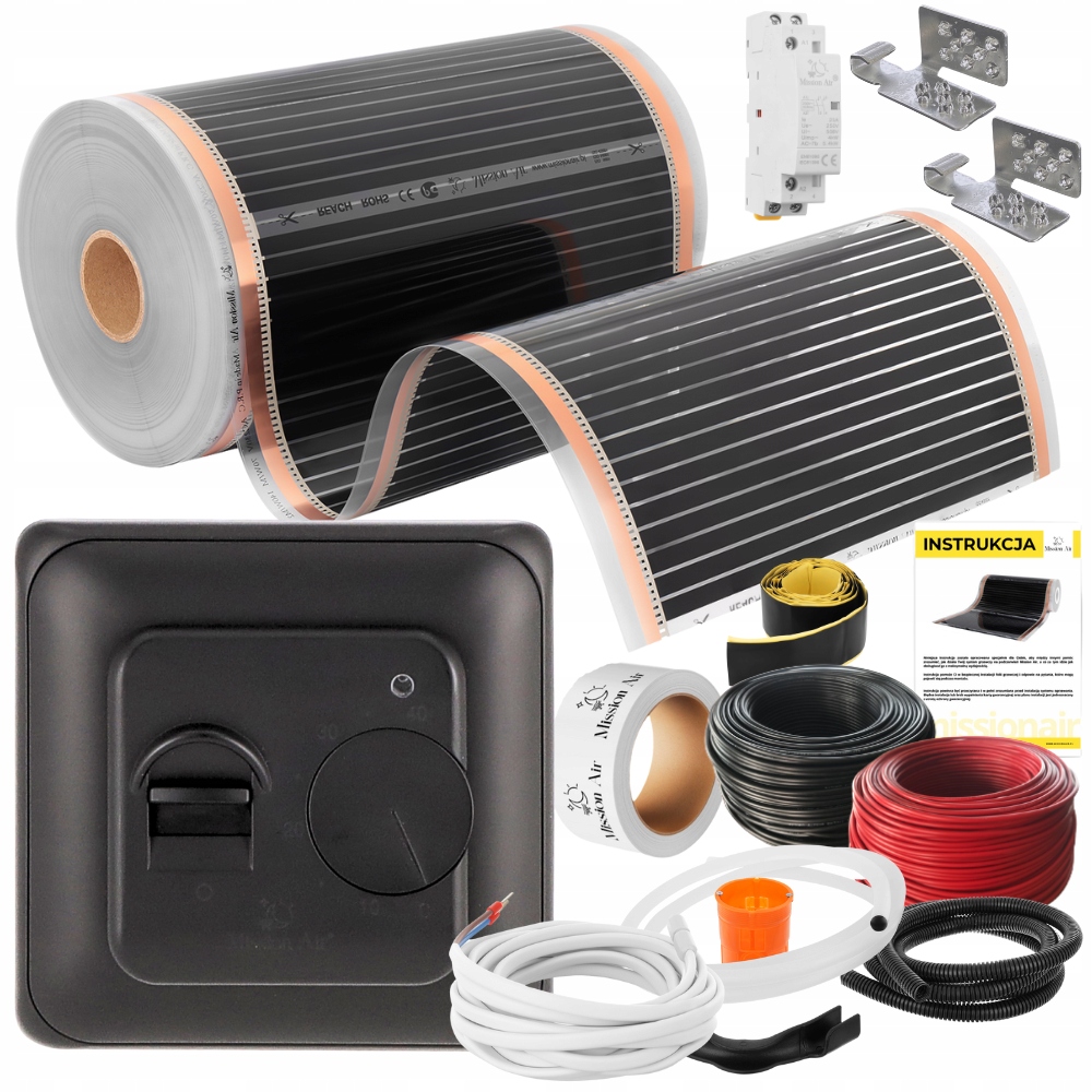 Set Fólia vyhrievacia podložka Infračervená Mission Air 50 cm A 160 W/m² 26 m² Ptc