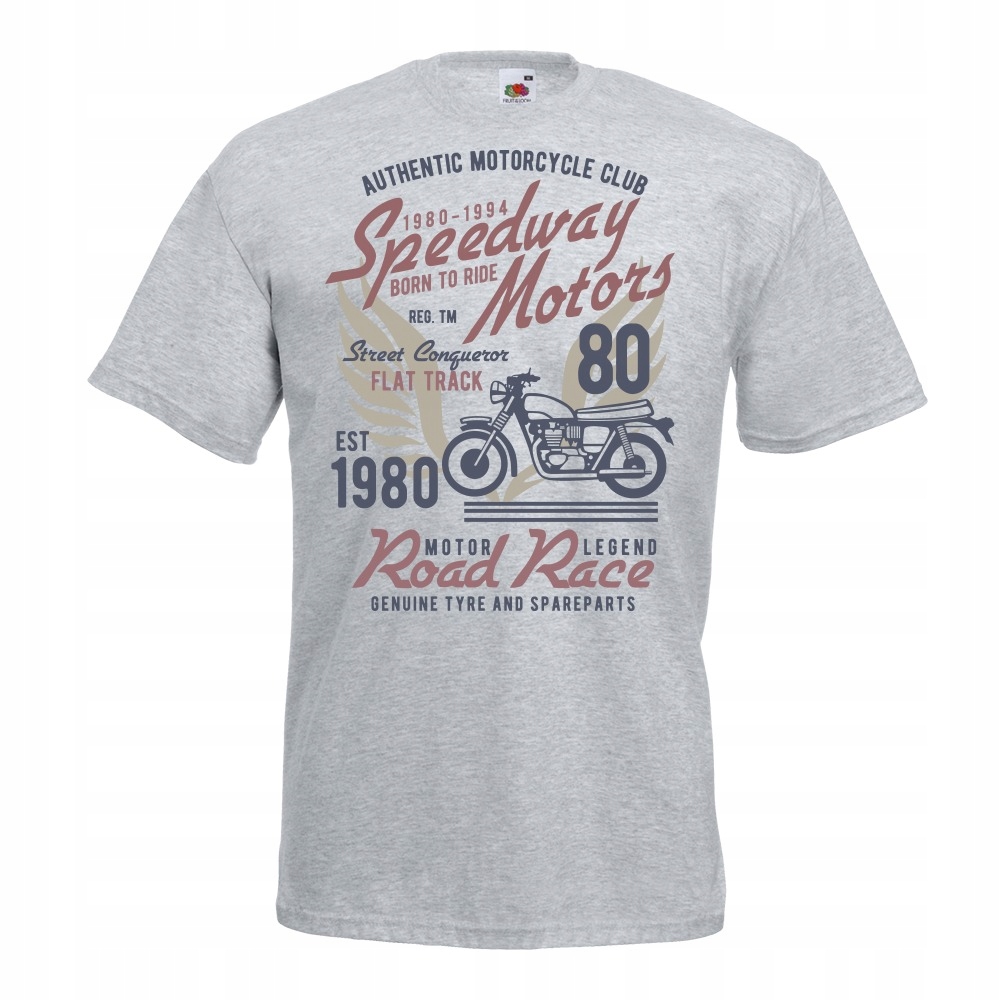 

Koszulka motocykl wyścigi motocyklista L szara