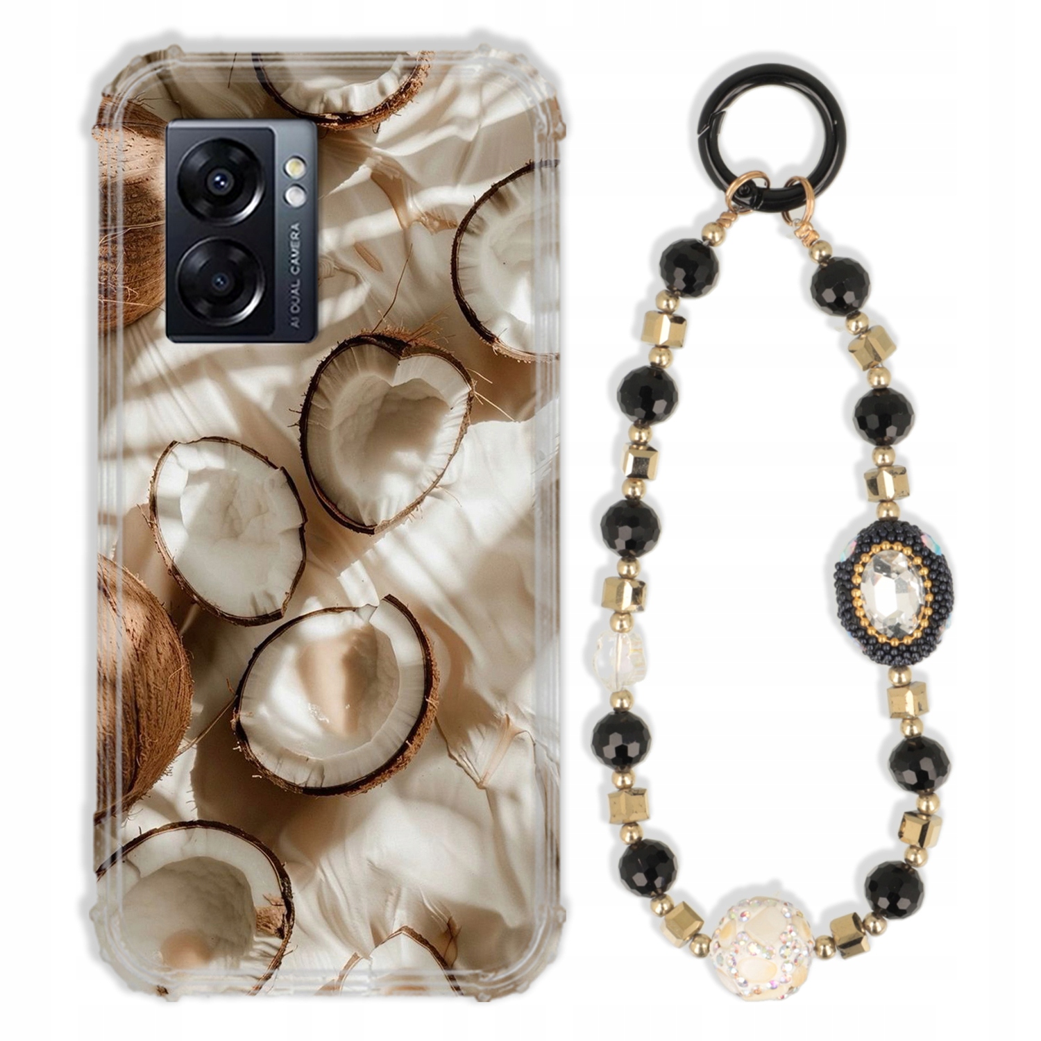 Puzdro Na Oppo A57 5G Puzdro Antishock Zirkóny Čierno Zlaté|odolné|silné