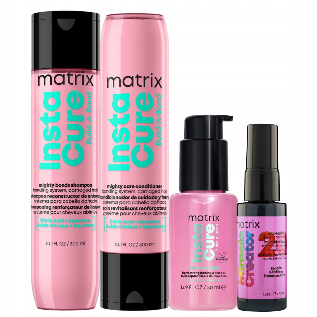 Matrix Instacure Build-A-Bond odbudowujący szampon odżywka olejek