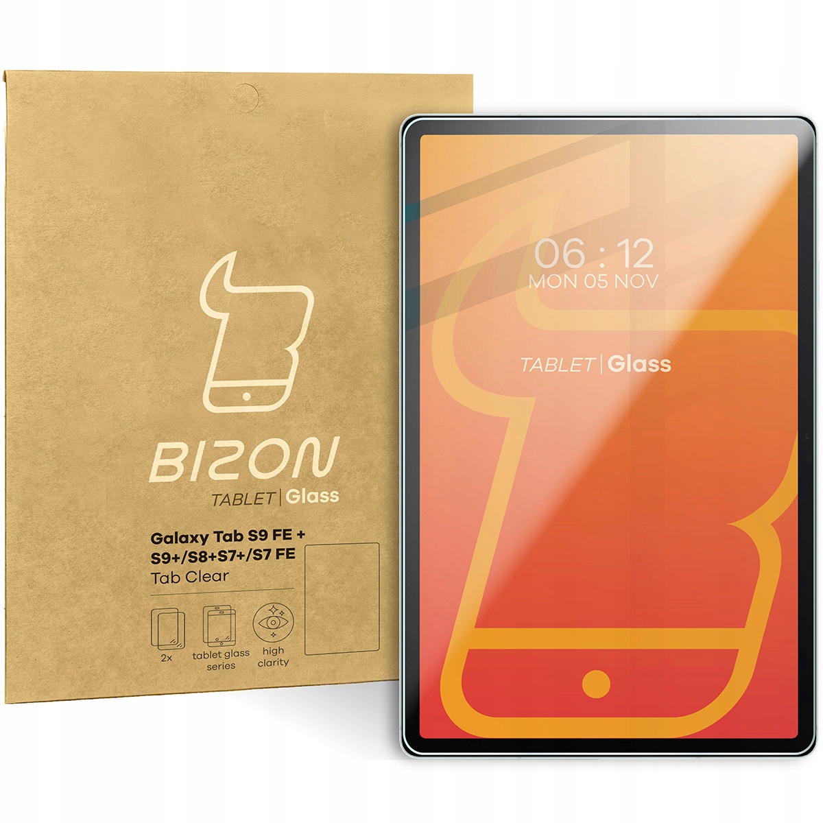 Szkło hartowane Bizon do Galaxy Tab S10+/S9 FE+/S9+/S8+/S7+/S7 Fe, 2 szt