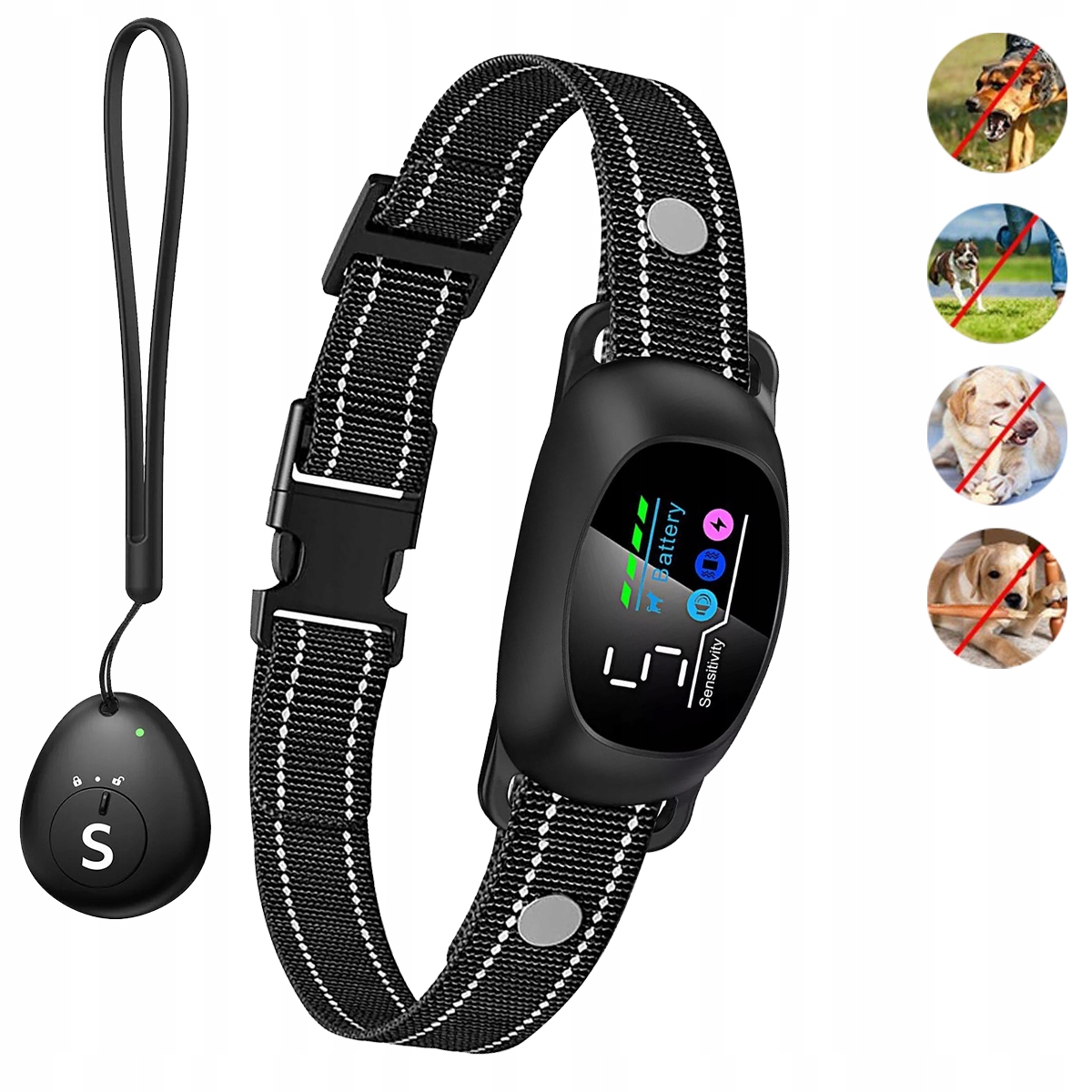 Levně Elektrický Protištěkací Výcvikový Obojek Pro Psa, Voděodolný Dálkové Ovládání