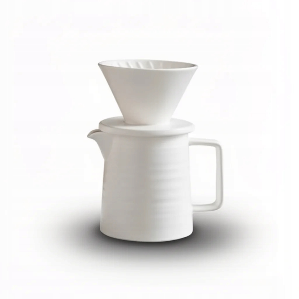 Dripper do kawy Acheron zestaw ceramiczny Biały