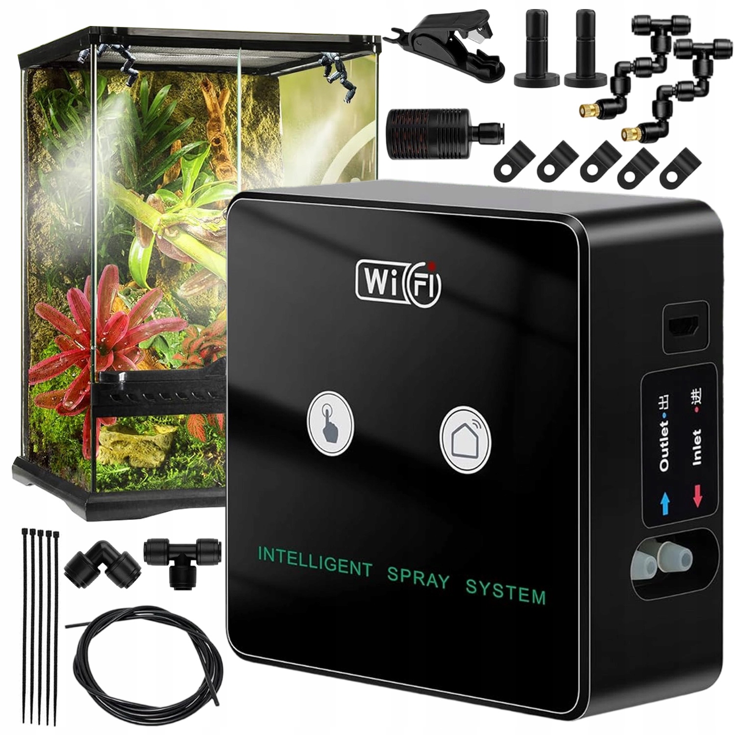 Wifi Zvlhčovače Vzduchu Pro Plazy, Mlha, Zavlažovač, 2 Trysky Otočné O 360°