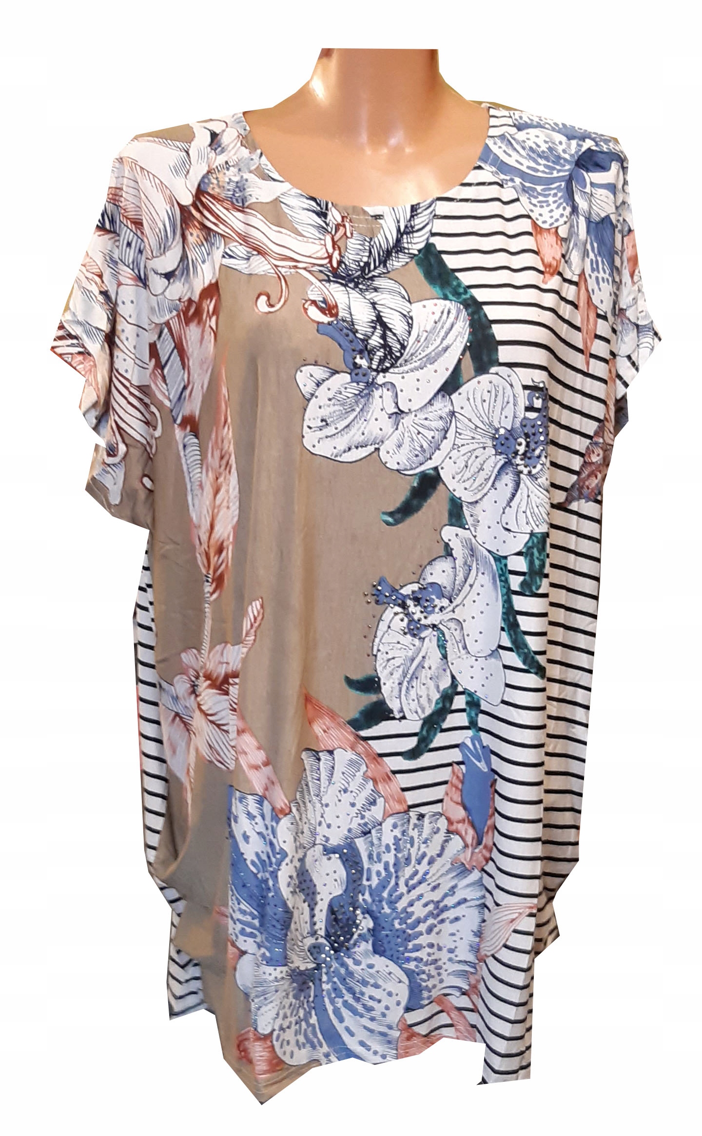 

Bluzka Tunika kobieca cyrkonie motyl L/XL