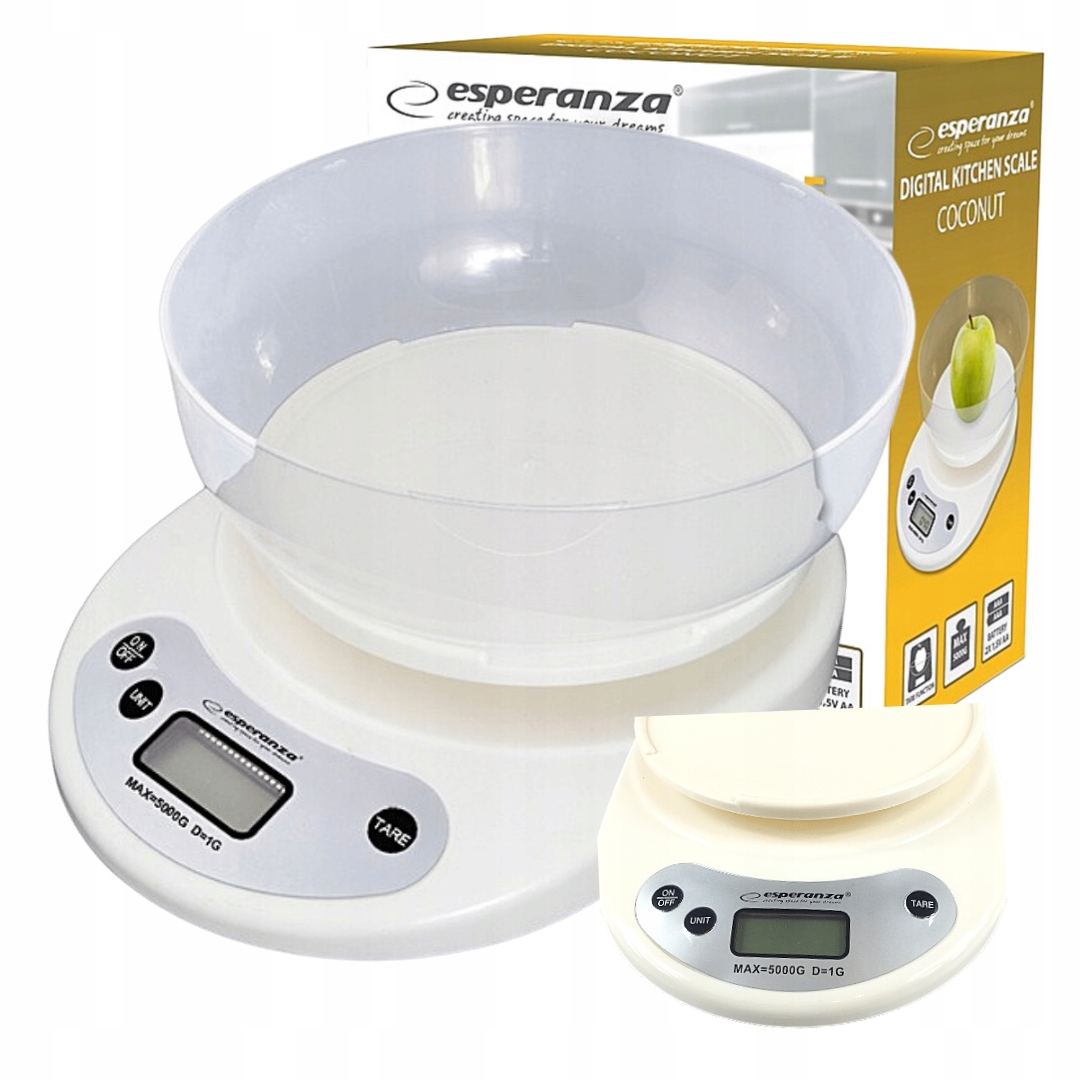 

Waga Kuchenna Z Miską Dokładna Do 5 Kg LCD