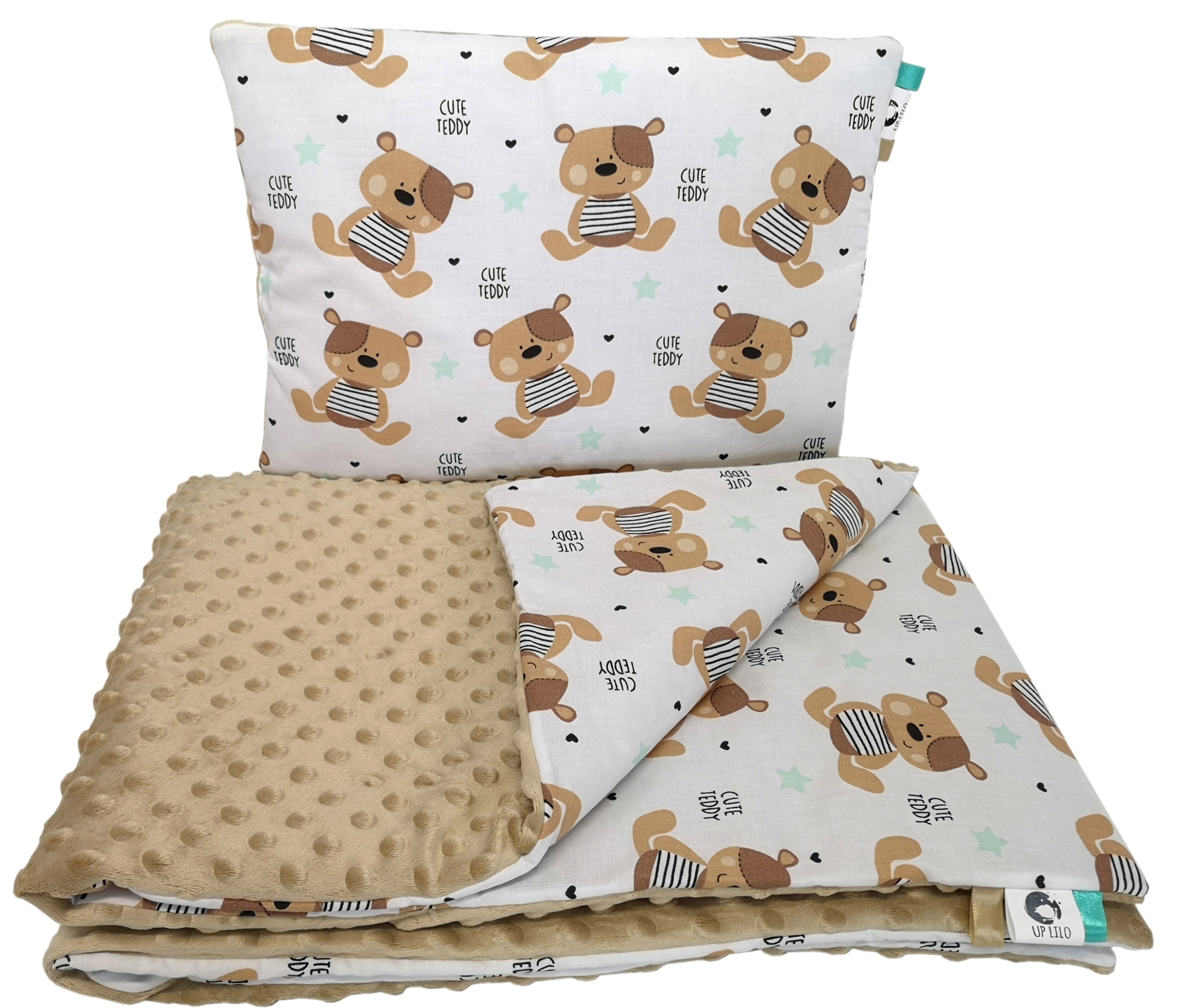 

Kocyk Minky 75x100 Kołderka +poduszka komplet Lilo