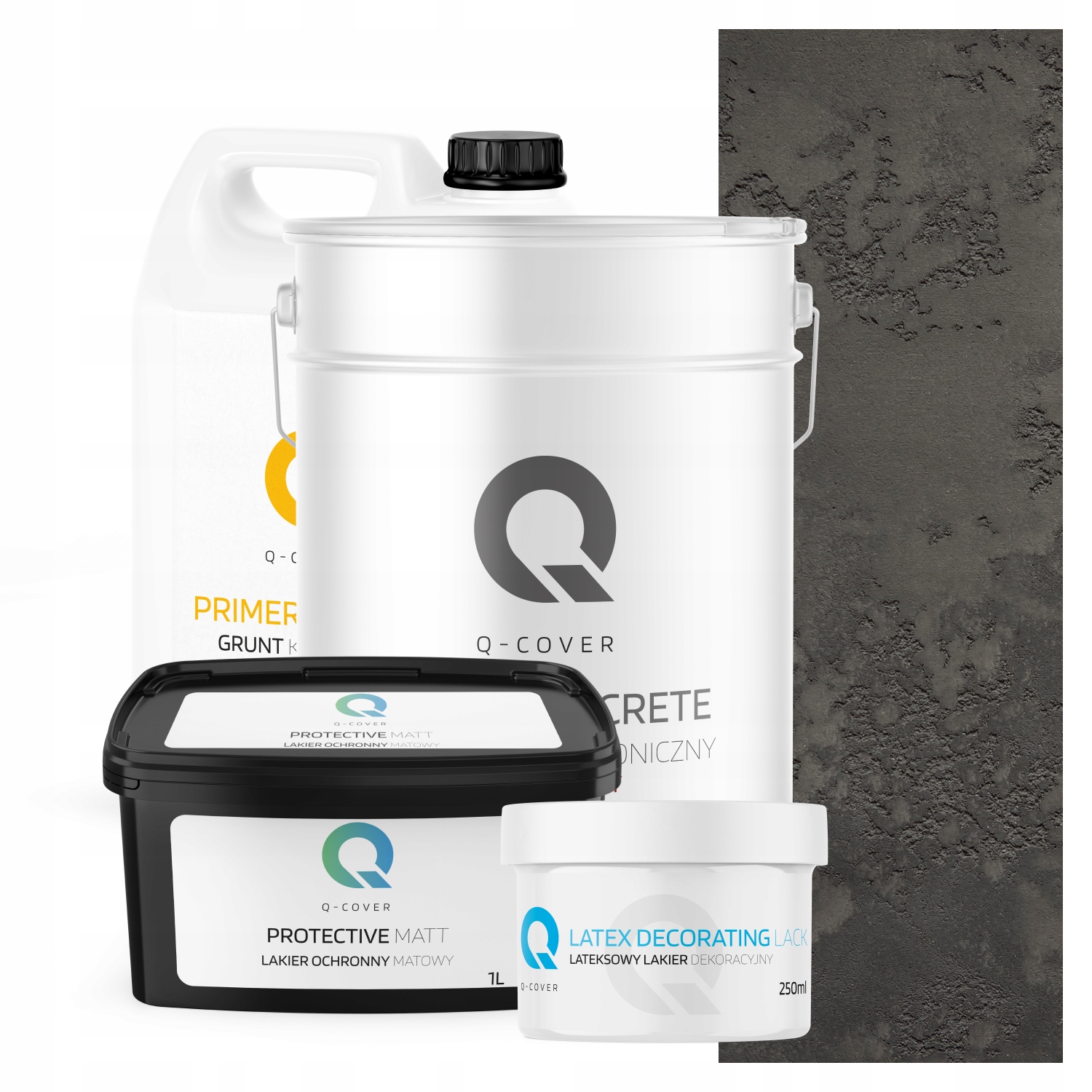 Vnitřní Architektonický Beton Set Šedý Tmavý F276 Komplet Na 10 m2