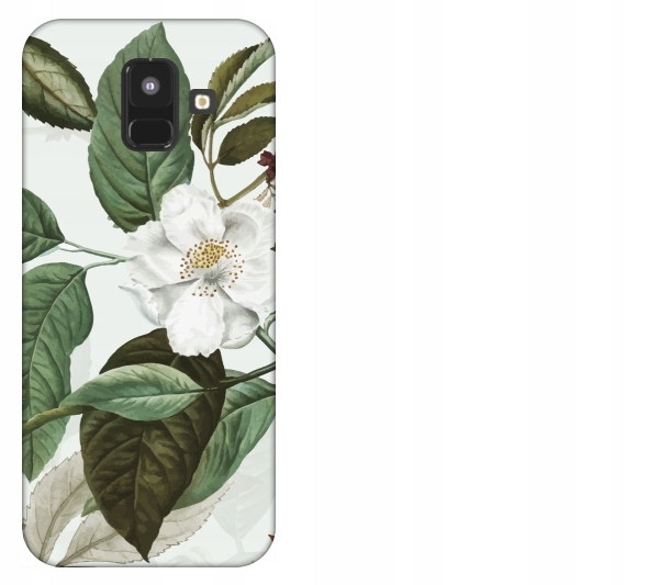 

Etui pokrowiec Samsung Galaxy A6 2018 Kwiat biały