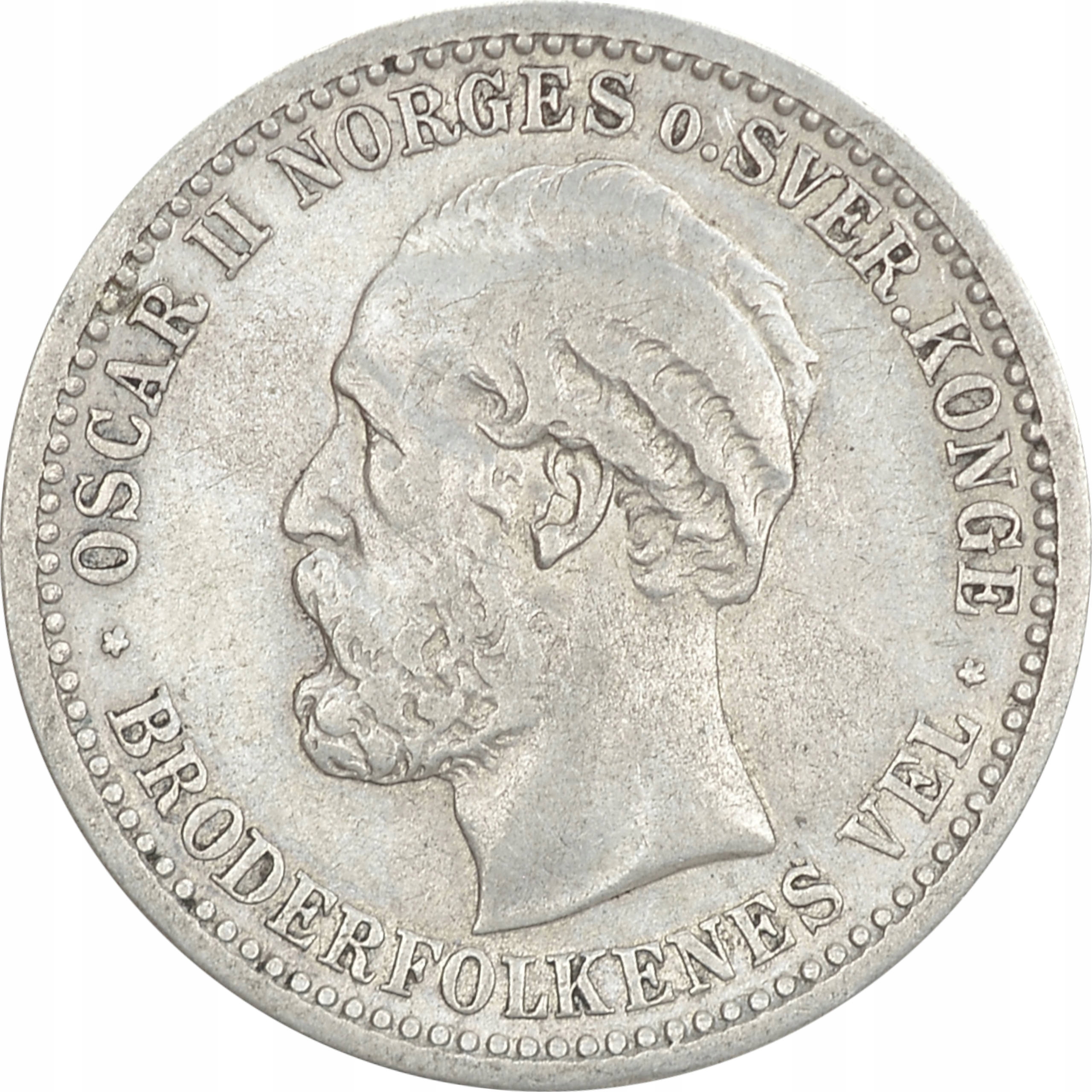 9.NORWEGIA, OSKAR II, 50 ORE 1896