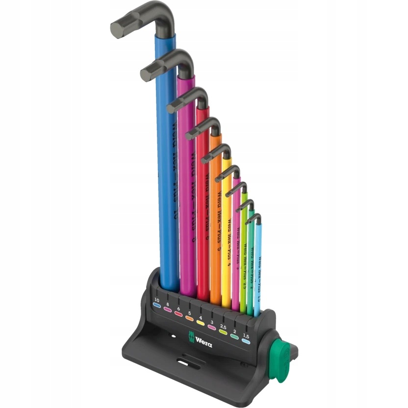 Zestaw Kluczy Imbusowych Hex-plus Multicolour 1,5-10MM 9EL 05133165001 Wera