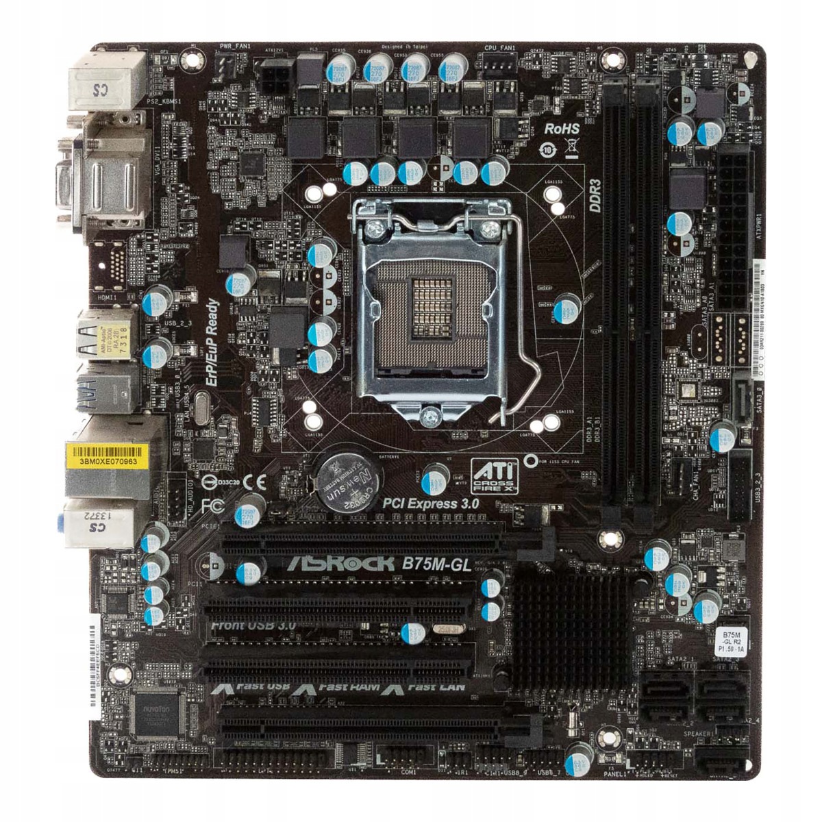 Asrock B75M-GL Socket LGA1155 DDR3 PCIe Pci mATX
