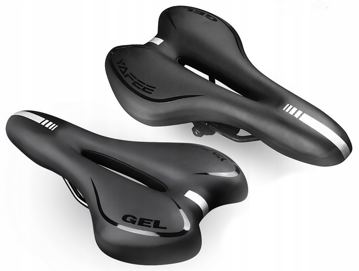 SIODEŁKO ROWEROWE SIODŁO ŻELOWE SPORTOWE TREKKINGOWE Z ODBLASKIEM