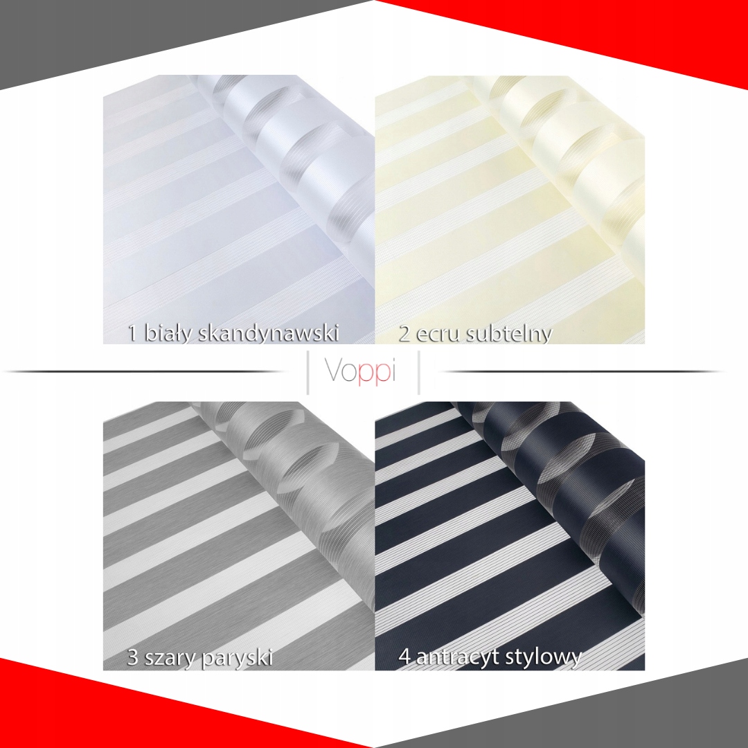 ROLETY DZIEŃ NOC Z PROWADNICAMI W KASECIE 35x150 Długość 150 cm