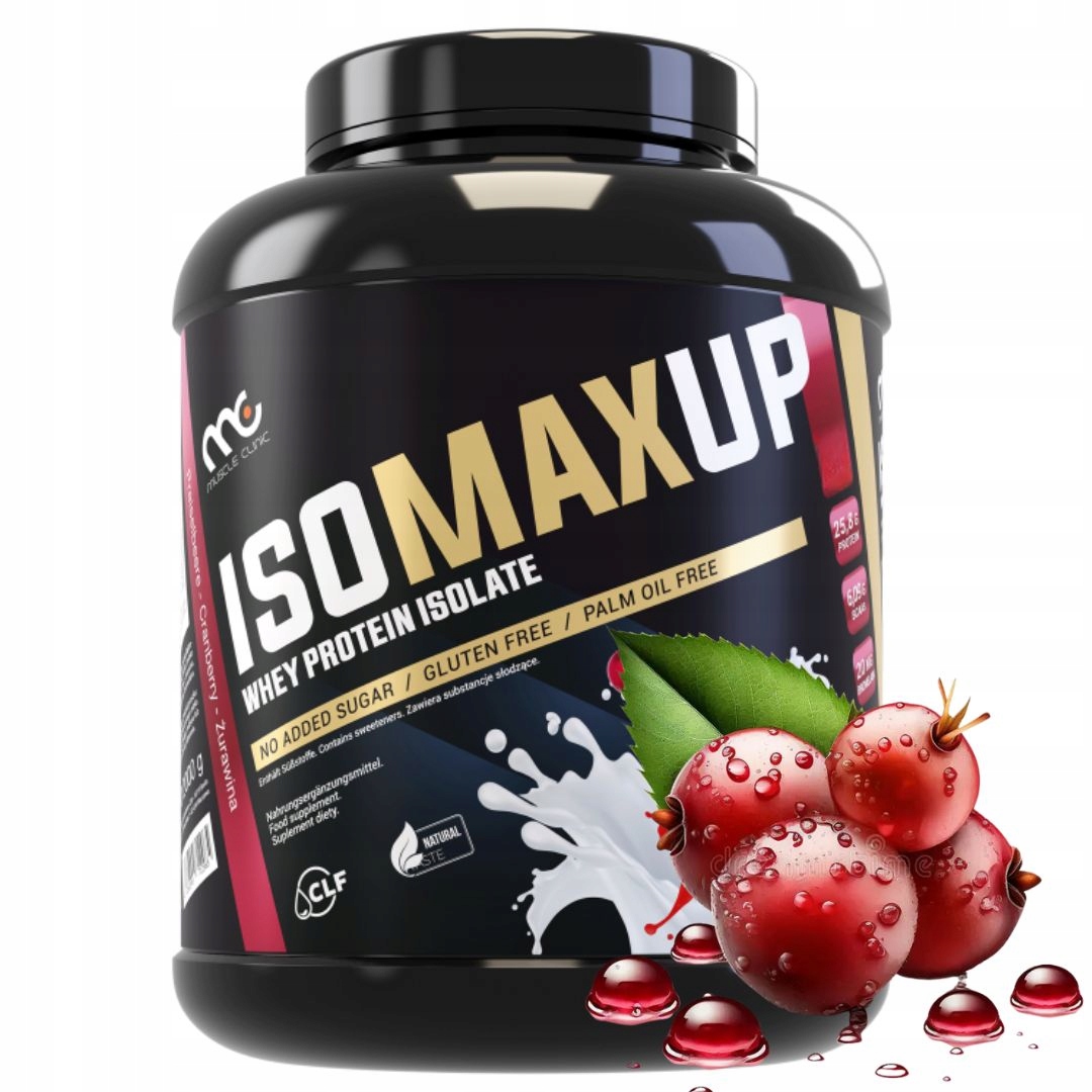 Muscle Clinic IsoMaxUP 2000g brusinky izolát isolate vpíjející čisté bílkoviny top