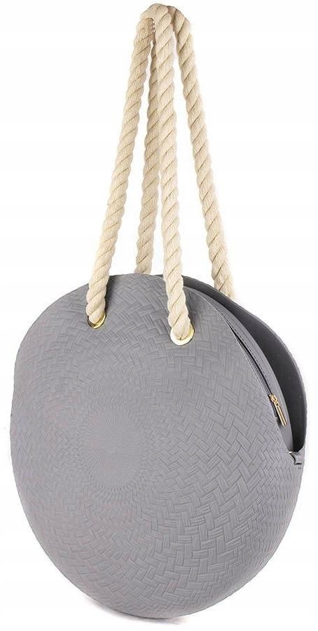 TORBA SZARA GUMOWA TOREBKA JELLY TWIST BAG