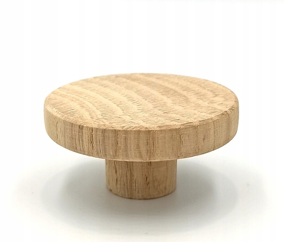 UCHWYT MEBLOWY GAŁKA LITE DREWNO DĄB SUROWY FI 48mm