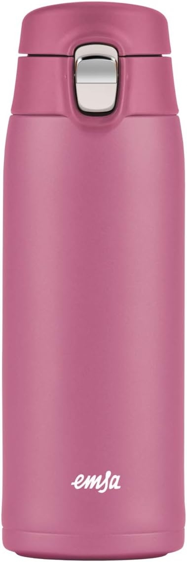 Emsa N21511 Termoska Termohrnek Růžová 0,4 L Nerezová Ocel Vzduchotěsná