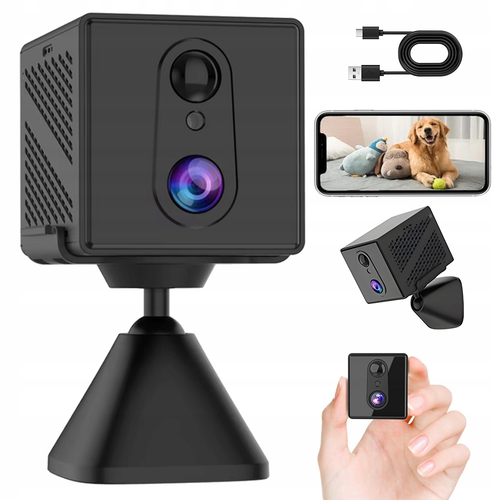 Mini Bezdrátová Kamera 5GHZ Wifi 2K Qhd Noční Video 2300MAH