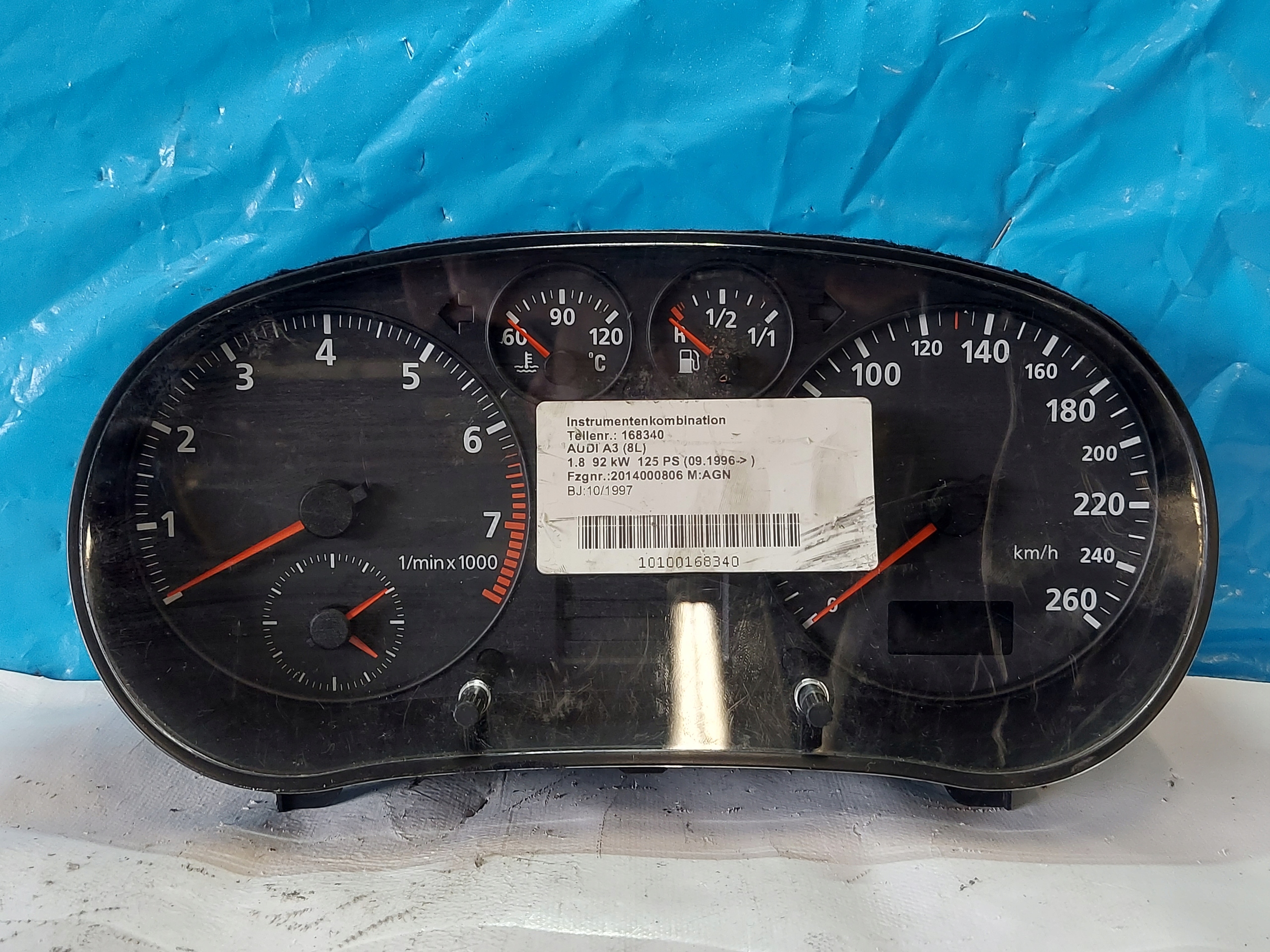 dials clock A3 8L 1.8 20V 8L0919860A
