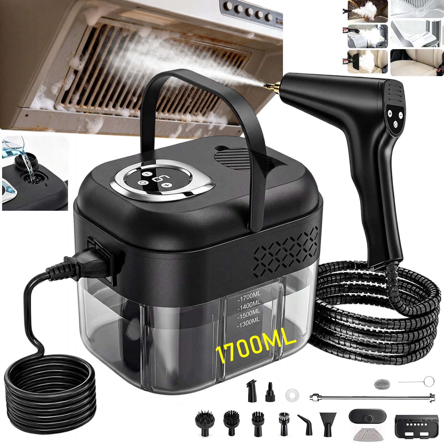 Parní Čistič Parní Mop Parní Čistič Výkonný 2500 W Sada Na Čištění