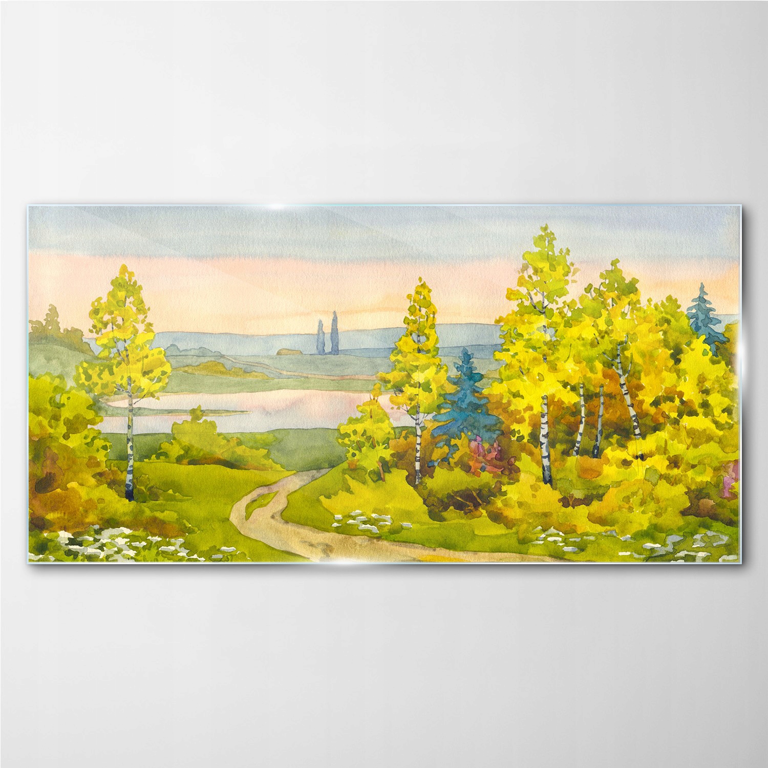 

Foto-obraz szklany Las ścieżka przyroda 100x50 cm