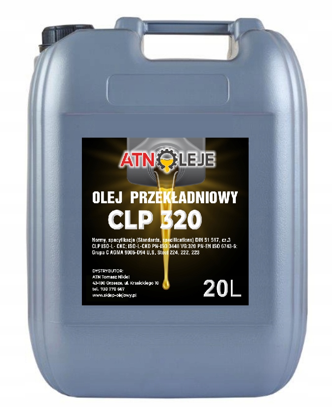 Olej przekładniowy SP/CLP 320 20L - TRANSOL 320 - VG320 - EP320