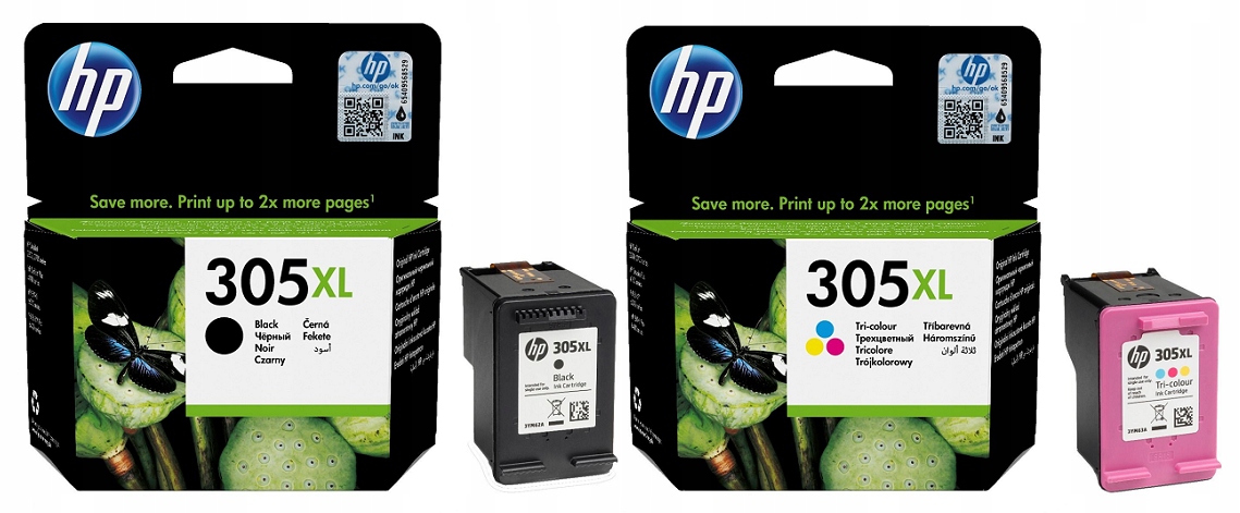 

Zestaw Tuszy Hp 305XL czarny kolor 3YM62AE 3YM63AE