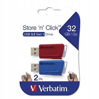 Verbatim Usb flash disk Usb 3.0 32GB Store N Click mix kolorów 49308 Usb A