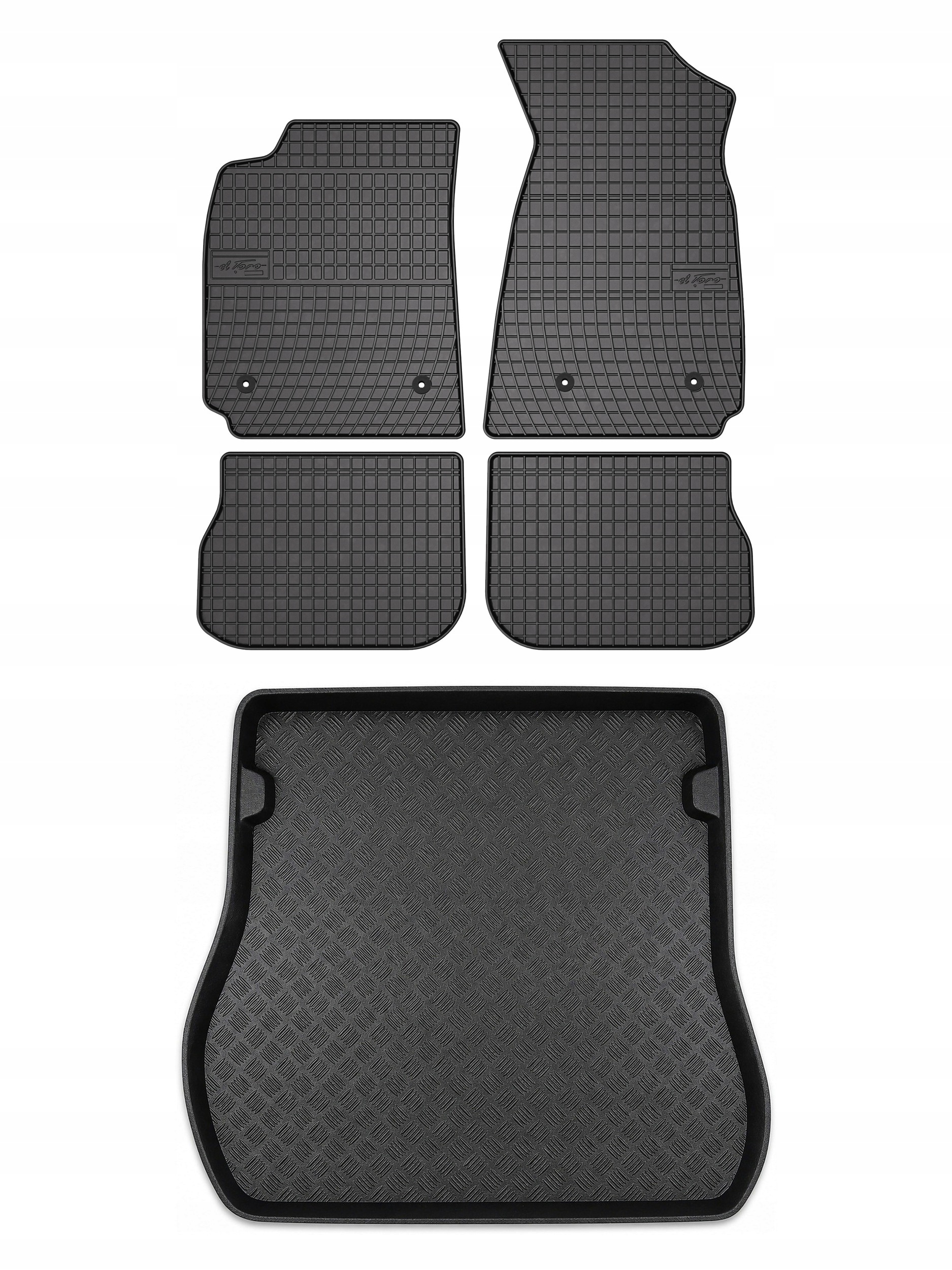 Gumové koberce SolidPRO rohož do kufru pro: Audi A4 B5 1995-1999 5 el.