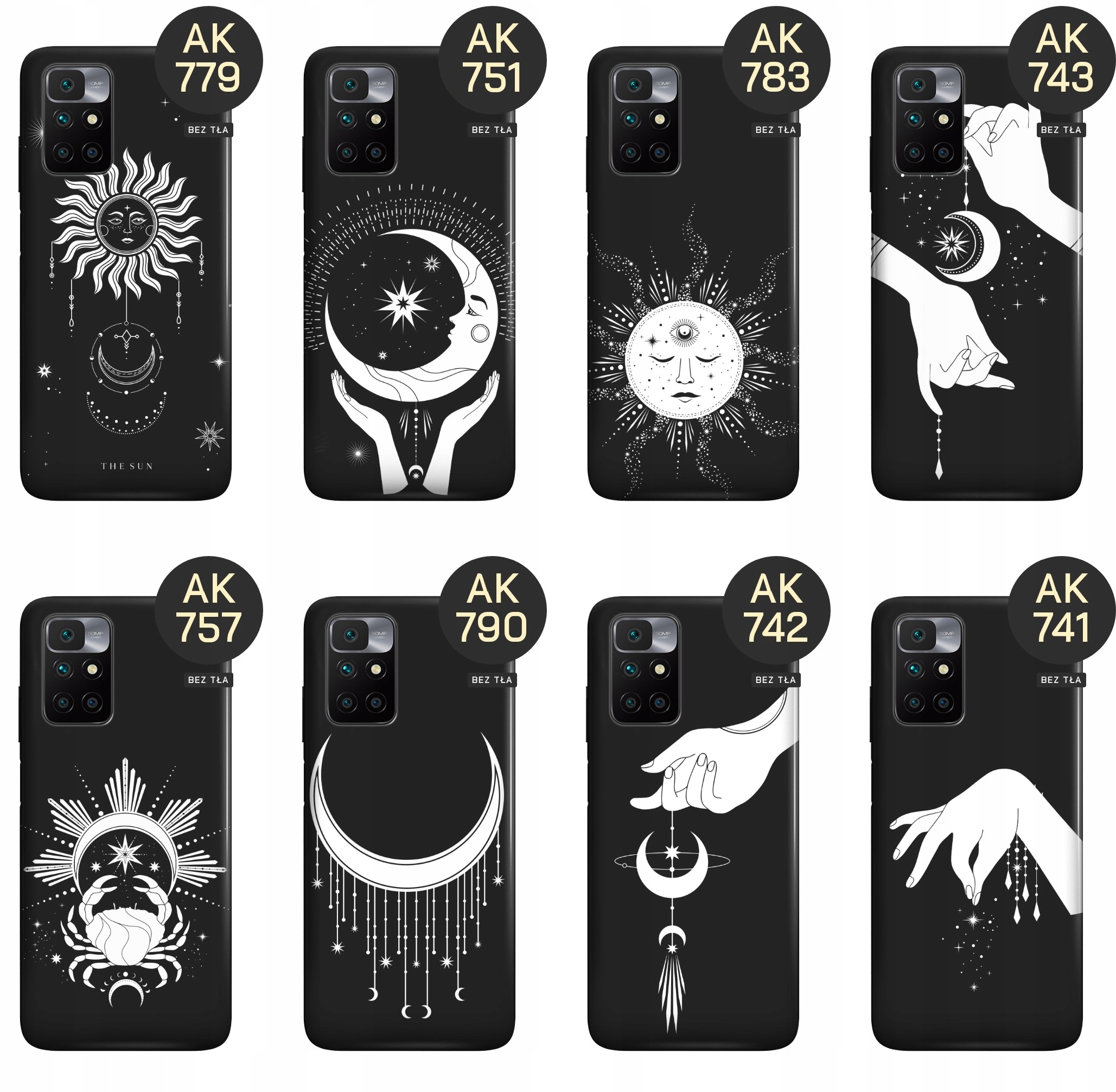 ETUI MATOWE DO XIAOMI REDMI 10 WZORY MISTYCZNE TAROT MISTYKA ASTROLOGIA Kolekcja ETUI Z NADRUKIEM