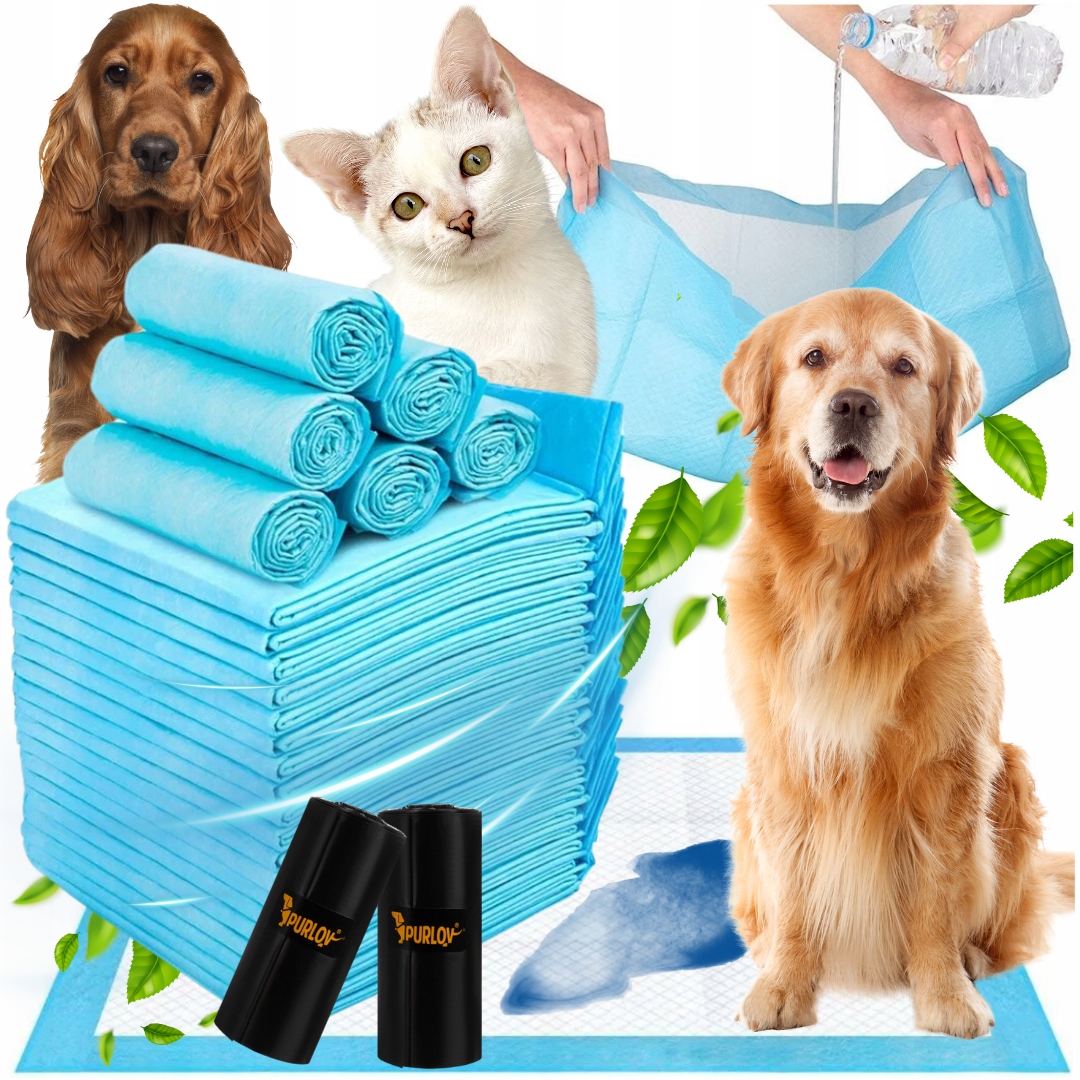 Levně Hygienické absorpční podložky pro psa kočku Přebalovací podložky 60x60 100 Ks