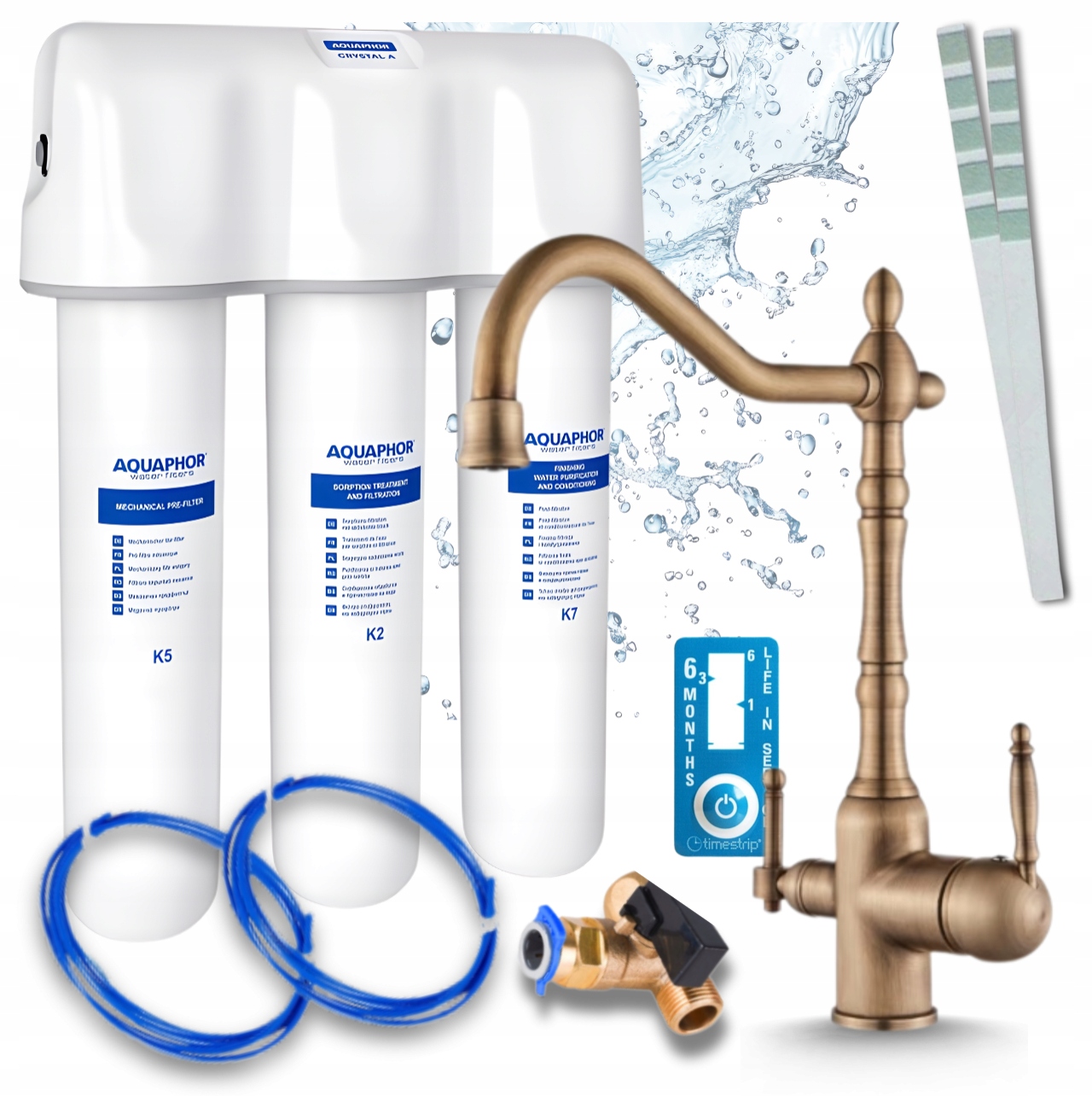 Poddřezový Filtr Aquaphor Křišťál A I Kohoutek Třícestný Stojící Mosaz Pzh