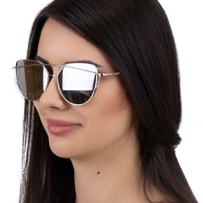 

Okulary Przeciwsłoneczne damskie Lustrzanki silver