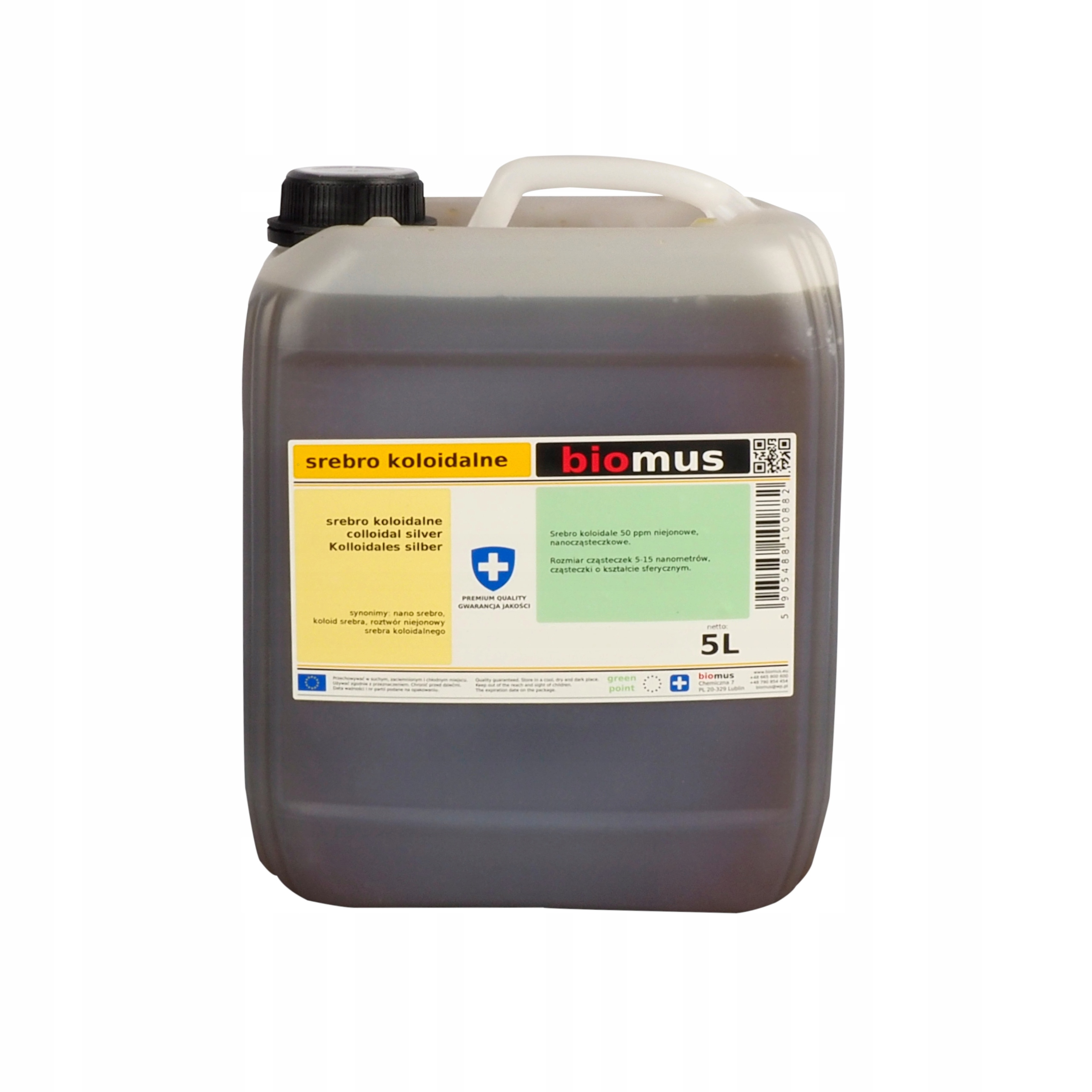 

Srebro koloidalne Nano 50ppm 5L Biomus