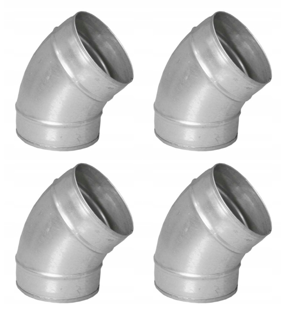Lisované koleno fi 200 45 st Sada 4 Kusů