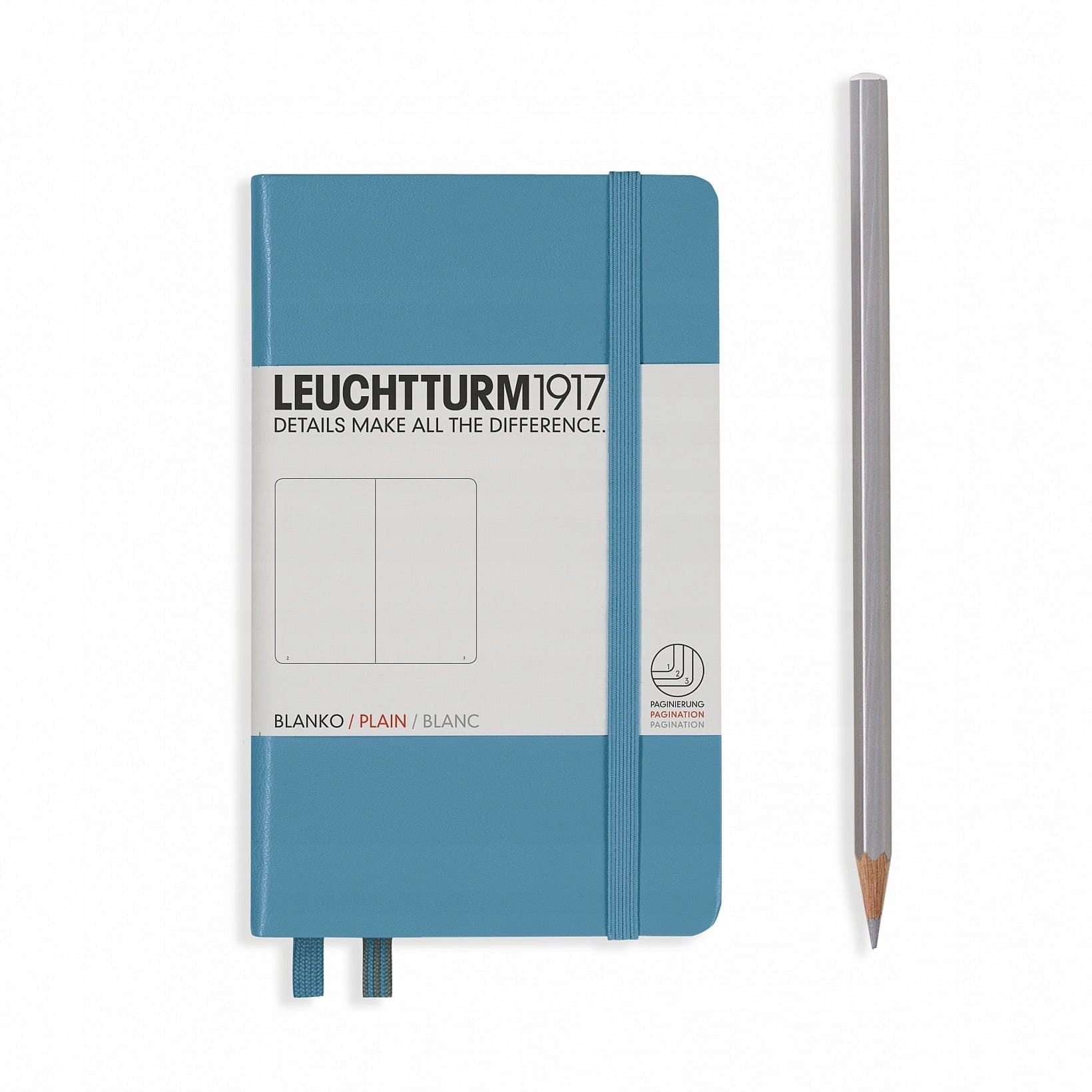 Notatnik Leuchtturm1917 Pocket A6, twarda oprawa, gładki, nordycki niebiesk