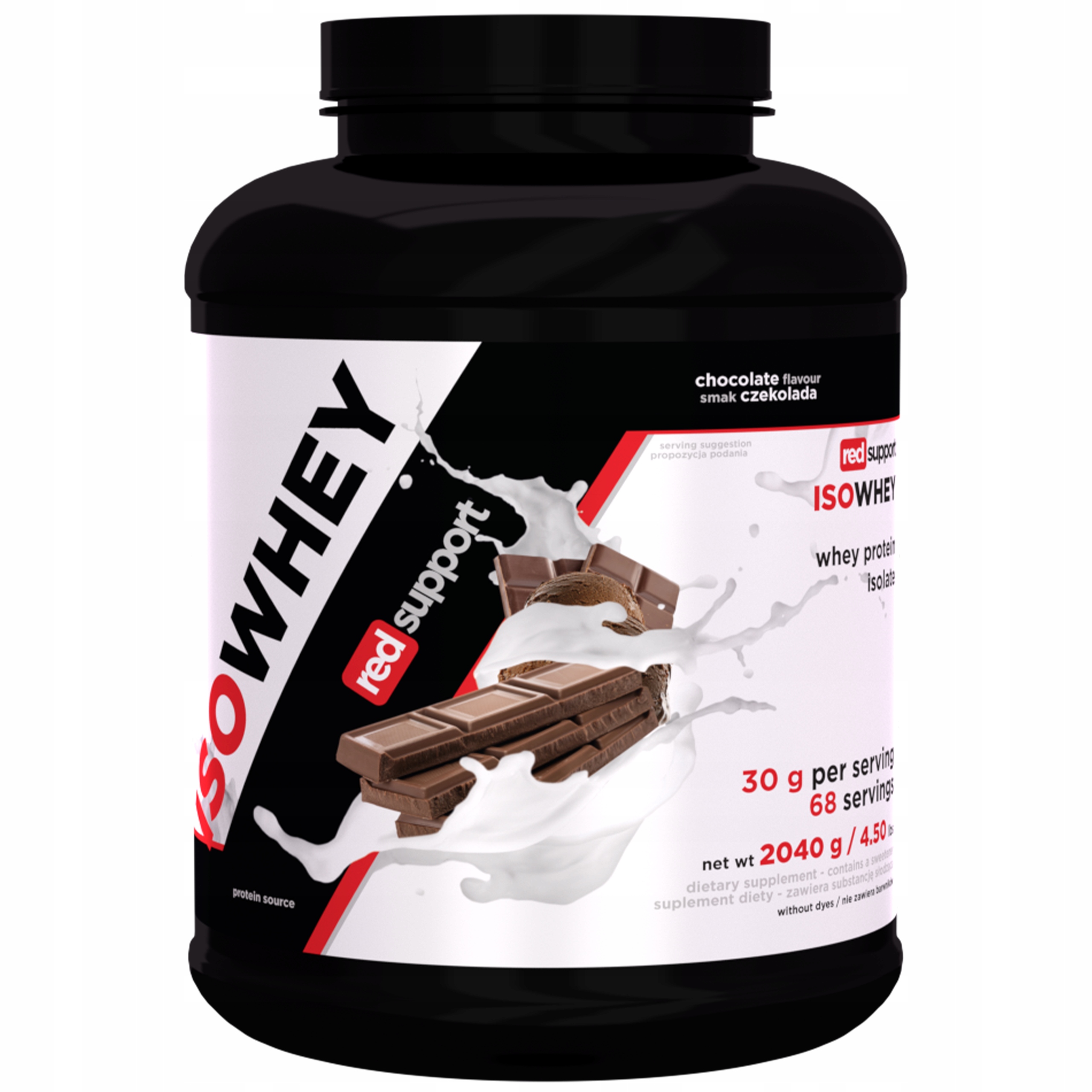 Proteinový Izolát Wpi Prášek 2040 g Čokoláda Protein Bez Lepku 68 porcí