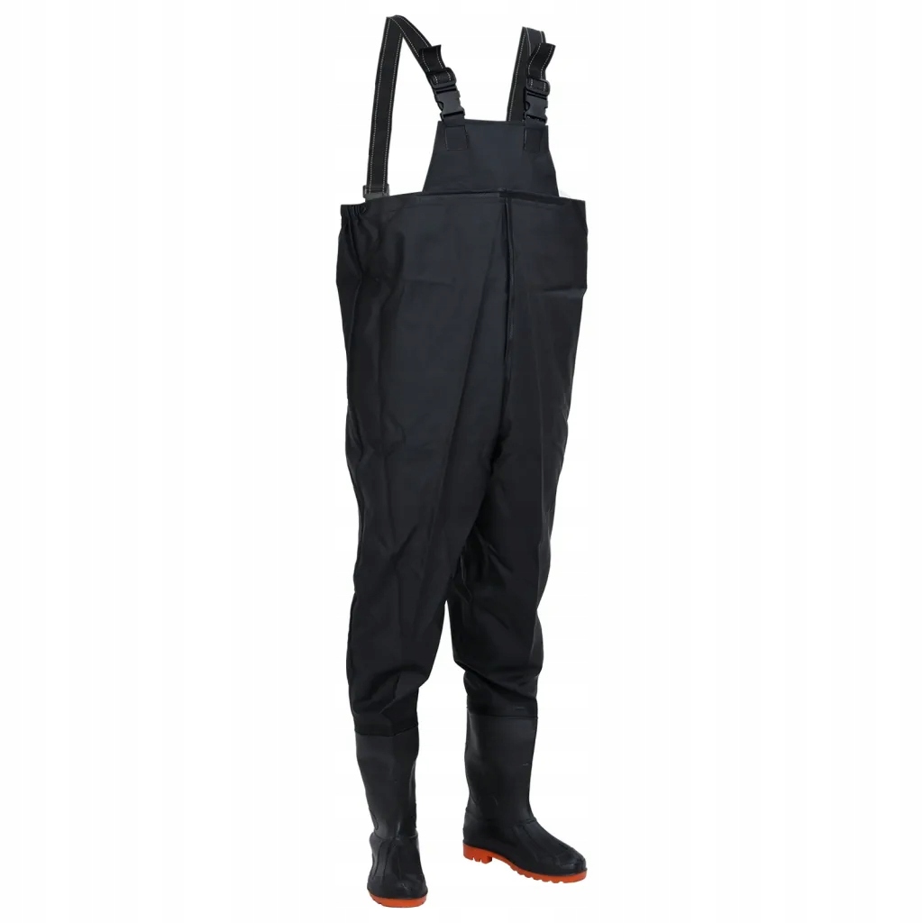 Rybářské vodáky s botami, nastavitelné, černé, polyester Pvc, velikost 46