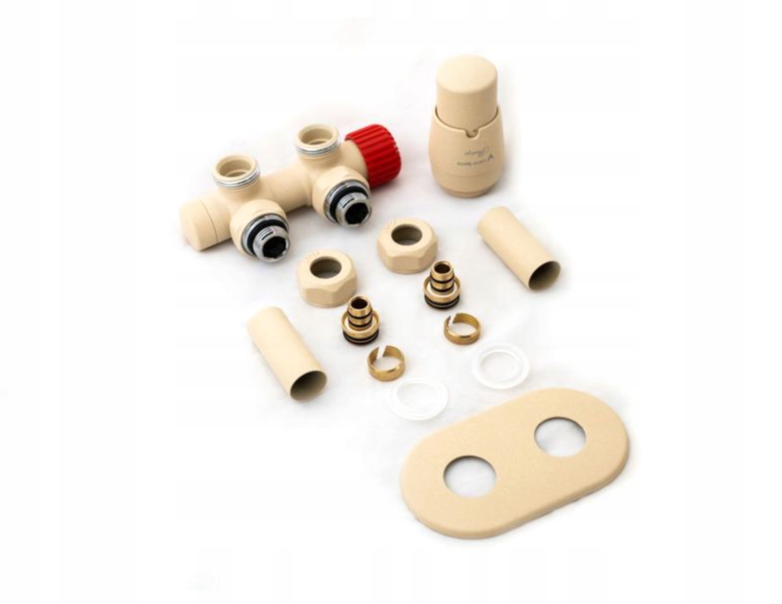 Sada Kombinovaný Ventil Radiátoru Maskovací Rozeta Varioterm Quartz A