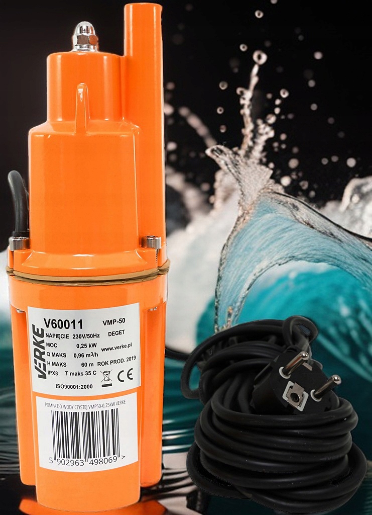 POMPA DO WODY BRUDNEJ CZYSTEJ STUDNI ZANURZENIOWA NUREK RUSKA GŁĘBINOWA Stan opakowania oryginalne