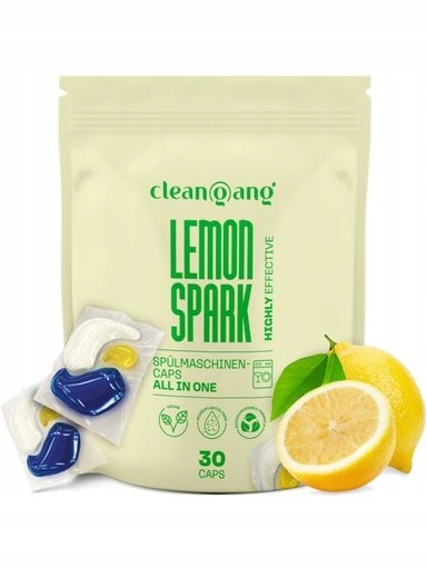 Levně 2x CleanGang kapsle Tablety do myčky All in One Lemon 30 ks