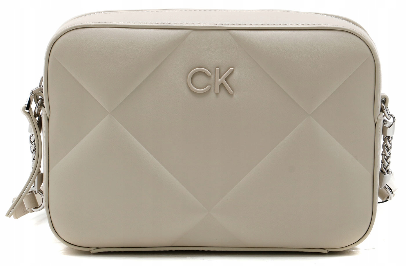 CALVIN KLEIN QUILT CAMERA BAG K60K611891 beż Płeć kobieta