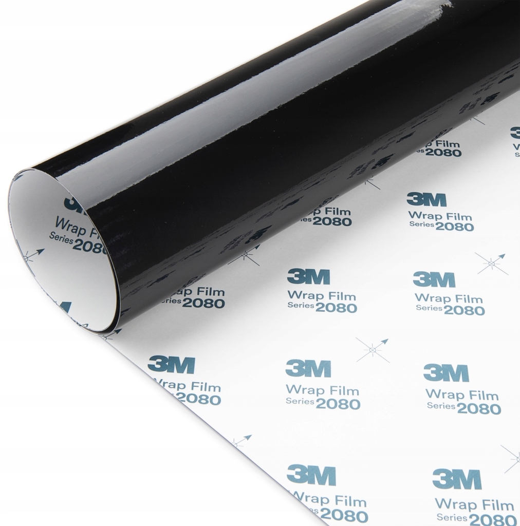 3M Folia Czarny Połysk Czarna G12 2080 Gloss Okleina Samochodowa 152x30cm