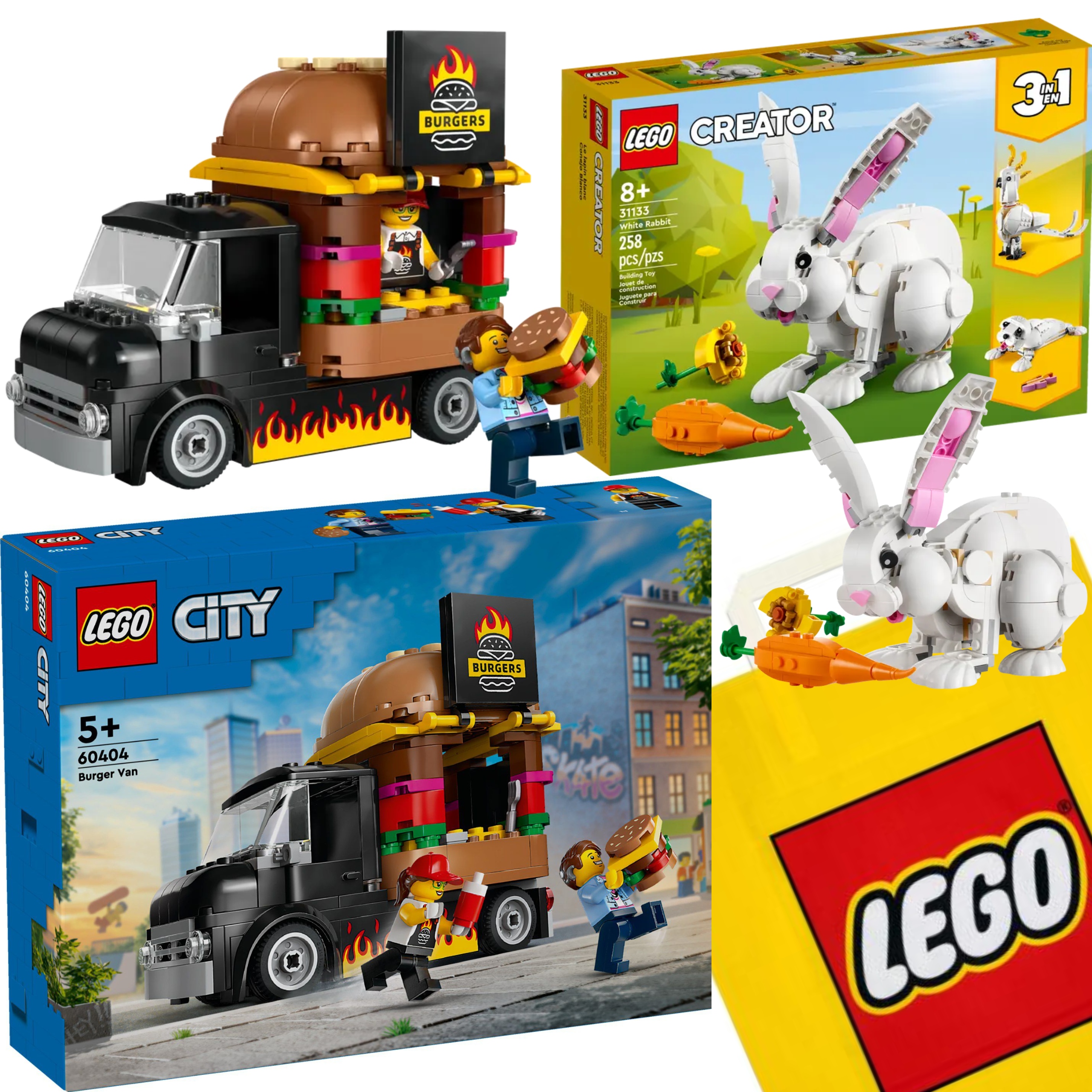 Lego City 60404 Burgerový Náklad Lego 31133 Králík Dárek