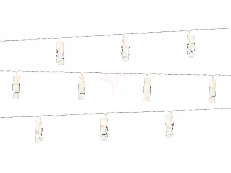 Lampki LED dekoracyjne z klamerkami - 1,4 m