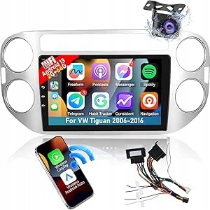 Radio Nawigacja Gps Volkswagen Tiguan I 2006-2017 Android Carplay Kamera