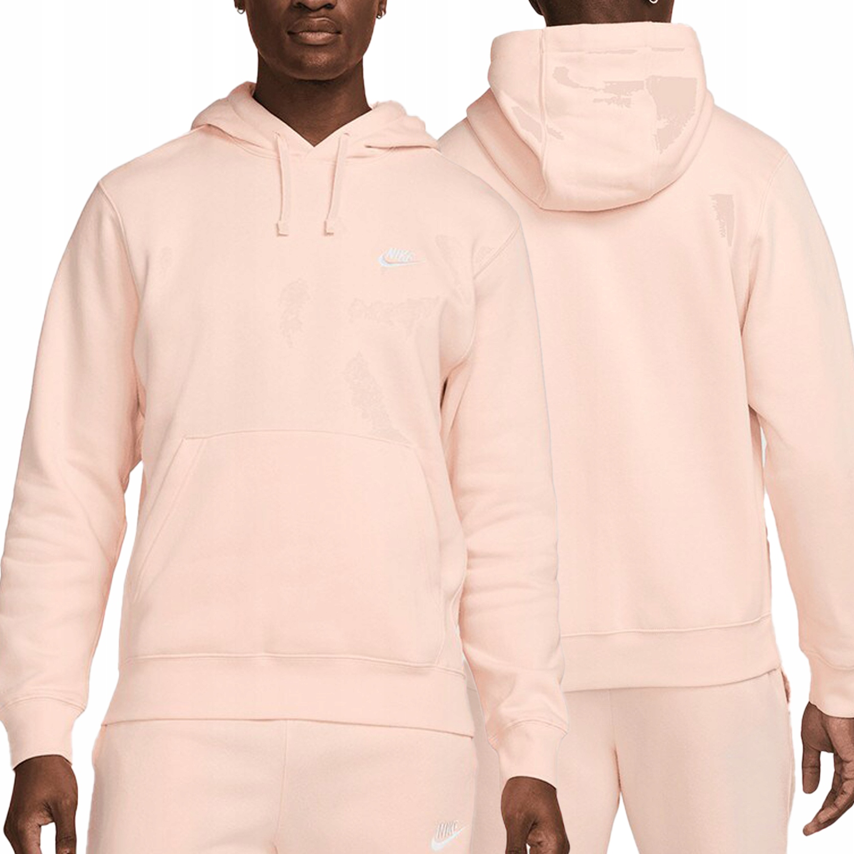 Nike pánská mikina lososová klokanka klasická hoodie kapuce BV2654-664 S